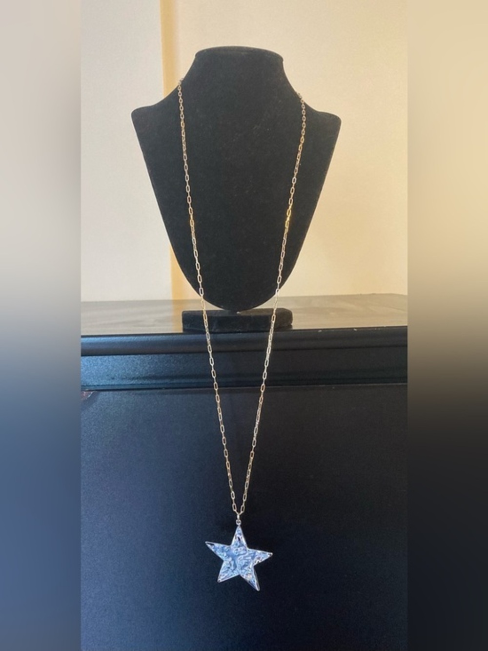 Lane Bryant Gold Chain Necklace with Silver Star Pendant